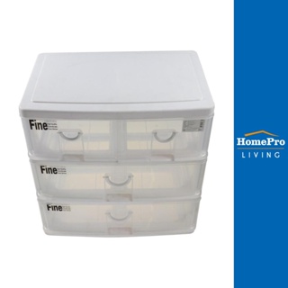 HomePro กล่องลิ้นชัก 4ลิ้นชัก ขนาด 39x26.5x37 cm สีใส แบรนด์ STACKO