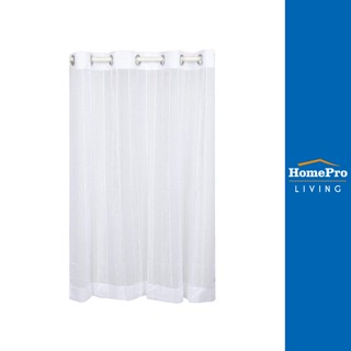 HomePro ม่านโปร่ง EYELET TEMPO 150X160 เซนติเมตร สีขาว แบรนด์ HLS