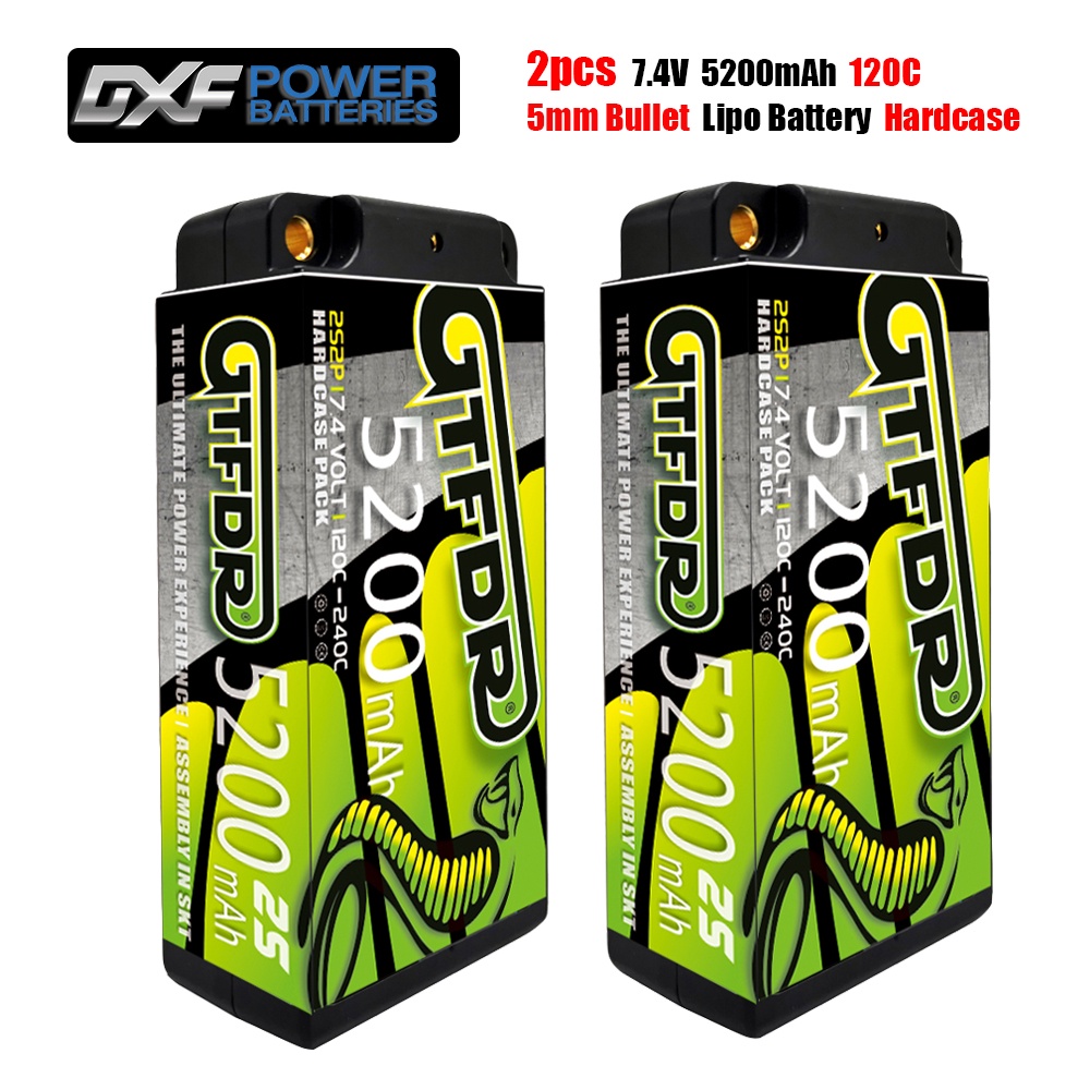 GTFDR Lipo 2S 7.4V Shorty 5200MAh 120C 5Mm Bullet แบตเตอรี่3S 11.1V 4S 14.8V 6S 22.2V 7000MAh 9200MA