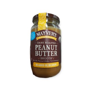 Mayvers Dark Roasted Peanut Butter Spread  สำหรับทาขนมปัง เมย์เวอร์ส 375 กรัม