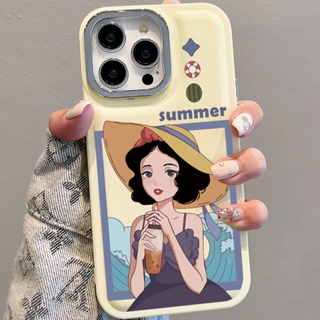 เคสโทรศัพท์มือถือ แบบนิ่ม ลายผู้หญิง เลนส์โลหะ สําหรับ iPhone 14Promax 13 12 11 7Plus X XR xsmax