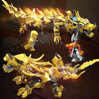 Enter the ninjanomicon Phantom Ninja Gold Mech Dragon Mount Lloyd ของเล่นเสริมการเรียนรู้เด็ก 6-12 ปี