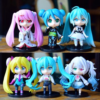 โมเดลตุ๊กตา Hatsune Miku Kagamine Rin Len Megurine Luka สองมิติ ของเล่นสําหรับเด็ก