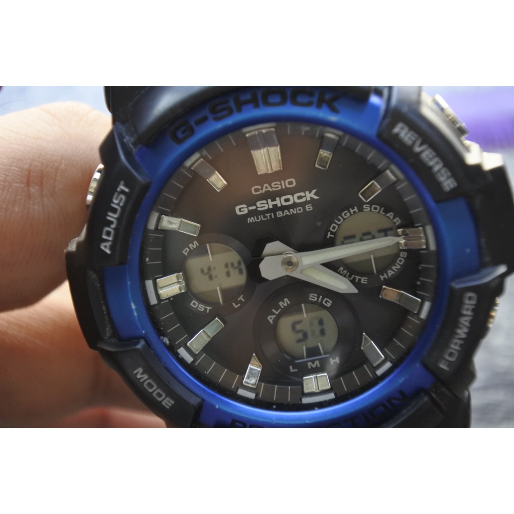 นาฬิกา Vintage มือสองญี่ปุ่น Casio G-SHOCK 5444 GAW-100B ระบบ LCD Digital Quartz ผู้ชาย หน้าปัด52มม