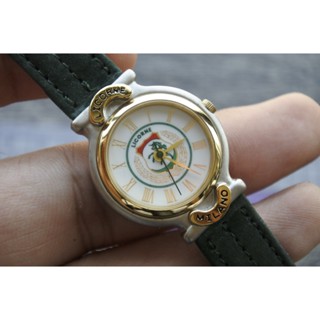 นาฬิกา Vintage มือสองญี่ปุ่น Licorne Milano ระบบ QUARTZ ผู้หญิง ทรงกลม กรอบทอง หน้าปัดตัวเลขโรมัน หน้าปัด26มม