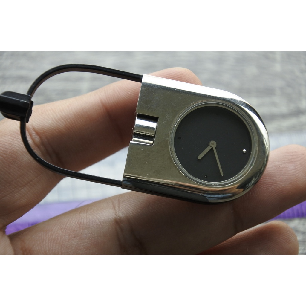 นาฬิกา Vintage มือสองญี่ปุ่น Pocket Watch นาฬิกาพก Seiko Shiseido ระบบ QUARTZ ผู้หญิง หน้าดำ หน้าปัด27มม
