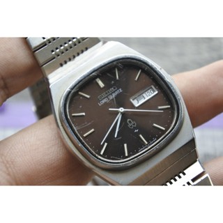 นาฬิกา Vintage มือสองญี่ปุ่น SEIKO LORD QUARTZ ระบบ 7143 5010 ผู้ชาย ทรงสี่เหลี่ยม กรอบทอง หน้าดำ หน้าปัด36มม