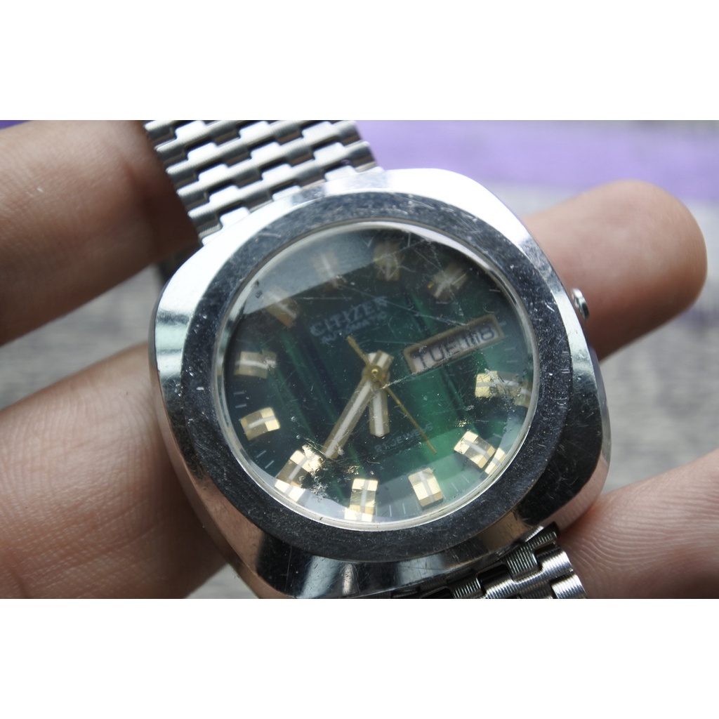 นาฬิกา Vintage มือสองญี่ปุ่น Citizen Electronic Cosmotron ระบบ QUARTZ ผู้ชาย ทรงกลม หน้าปัด39มม