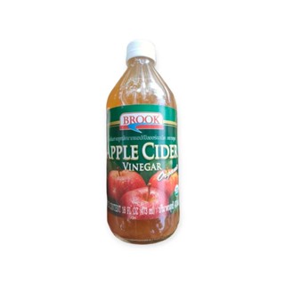 Brook Apple Cider Vinegar Organice น้ำส้มสายชูหมักจากแอปเปิลออร์แกนิค บรูค473ml.