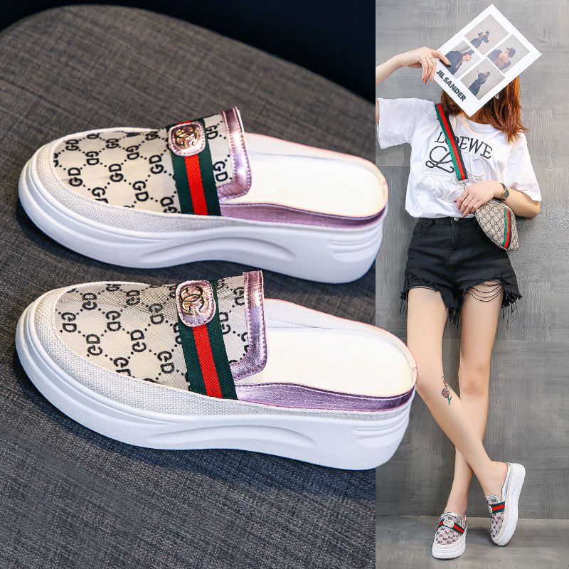 สไตล ์ ใหม ่ Muller รองเท ้ าหนา Soled Toe-Covered ครึ ่ งรองเท ้ าแตะผู ้ หญิงฤดูร ้ อนสไตล ์ ใหม ่