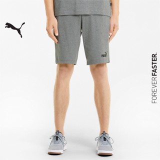 PUMA BASICS - กางเกงขาสั้นขาย Essentials Jersey สีเทา - APP - 58670603