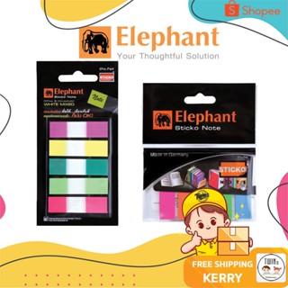 ถูกสุด ฟิล์มอินเด็กซ์ สติ๊กโก้โน้ต ขนาด 12x50 MM. ตราช้าง Elelphant