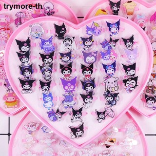 แหวนเด็กการ์ตูน Sanrio 20pcs 36pcs Kuromi แหวนเด็กผู้หญิงของเล่นแหวนของเล่น ของขวัญสำหรับเด็ก