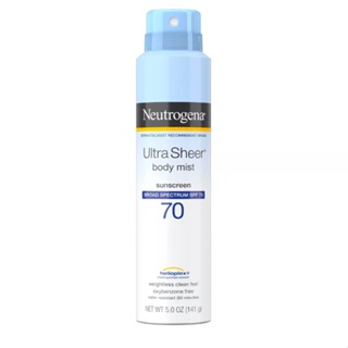 Neutrogena Ultra Sheer Sunscreen Spray - SPF 70 - 5oz/141g สเปรย์กันแดดเนื้อบางเบา ไม่เหนียว ไม่อุดตันจากUSA