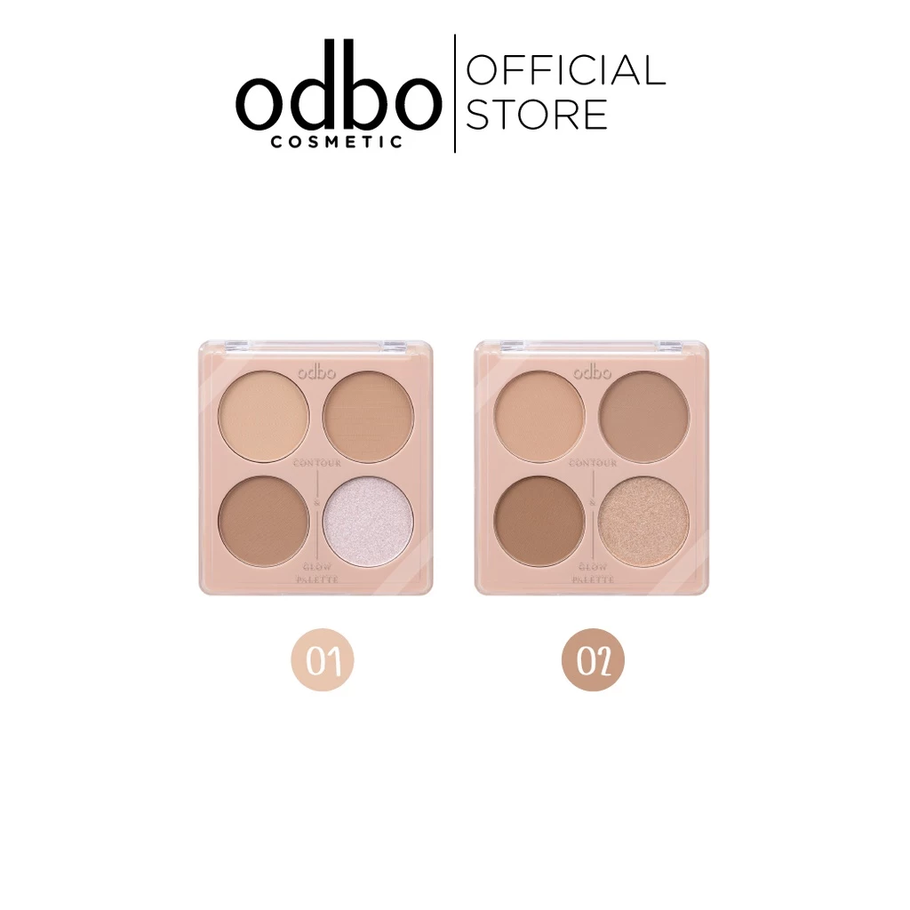 ODBO CONTOUR & GLOW PALETTE OD1303 พาเลทคอนทัวร์+ไฮไลท์