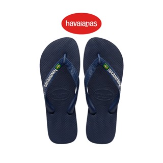 Havaianas รองเท้าแตะ Brasil Logo Flip Flops - Nave Blue รุ่น (รองเท้าแตะ รองเท้แตะชาย รองเท้าหูหนีบ)