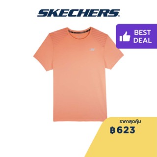 Skechers สเก็ตเชอร์ส เสื้อยืดวิ่งแขนสั้นผู้ชาย Men Running Tee Apparel - SP22Q4M422-CORA