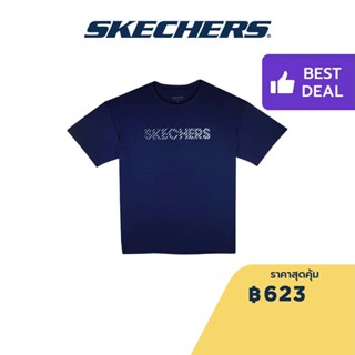 Skechers สเก็ตเชอร์ส เสื้อยืดวิ่งแขนสั้นผู้หญิง Women Running Tee  Apparel - SP22Q4W383-PRBL