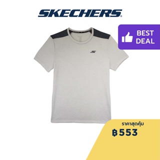 Skechers สเก็ตเชอร์ส เสื้อยืดแขนสั้นผู้ชาย Men Performance Running Short Sleeve Tee - SP22Q4M408-00JA