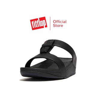 FITFLOP FINO RESIN-LOCK LEATHER H-BAR รองเท้าแตะผู้หญิง รุ่น GQ2-001 สี BLACK