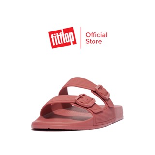 FITFLOP IQUSHION TWO-BAR BUCKLE SLIDES รองเท้าแตะผู้ชาย รุ่น GS9-A70 สี RED