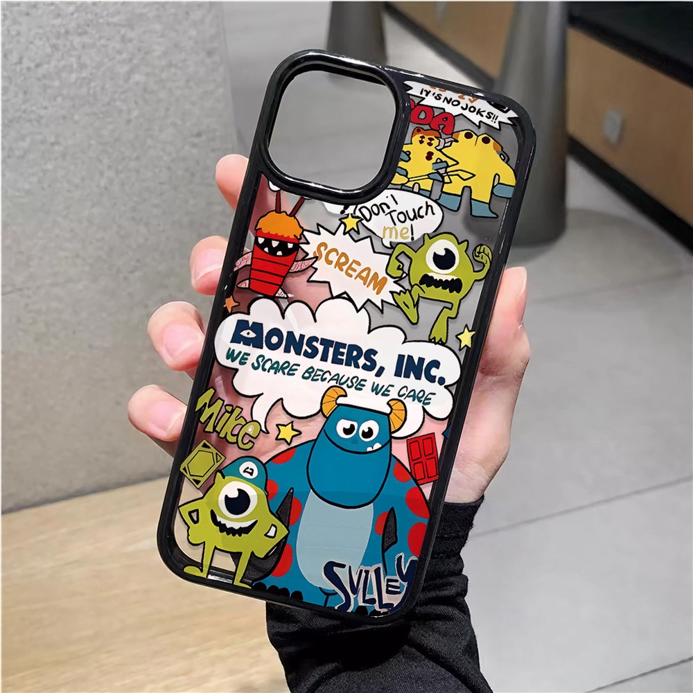 เคสโทรศัพท์มือถืออะคริลิคใส แบบแข็ง ลายมอนสเตอร์ตัวเล็ก สําหรับ iphone 14 pro Max 11 13 12 7Plus 8 X XS Max