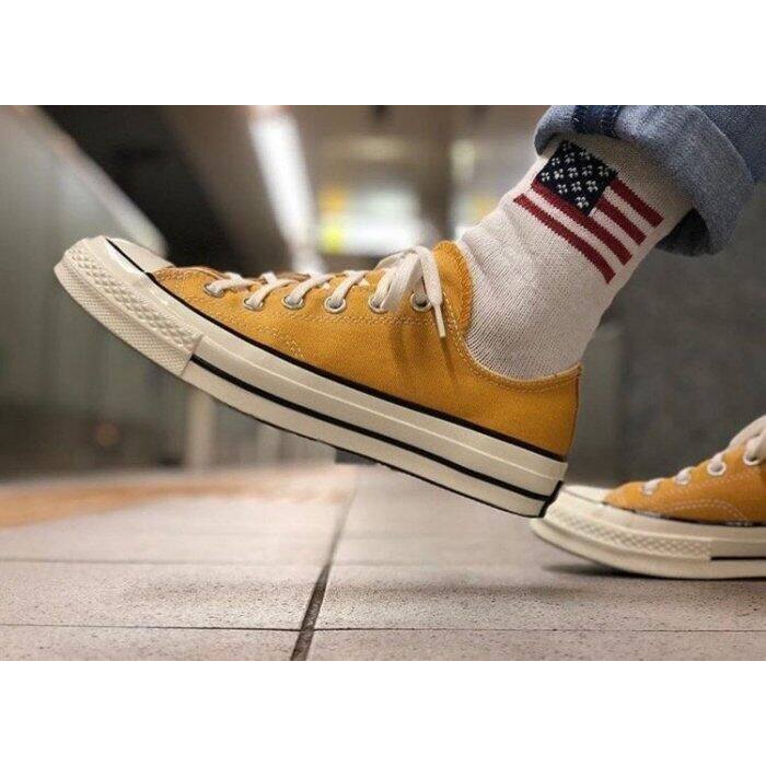 ✠❁☏[ลิขสิทธิ์แท้] Converse All Star 70 (Classic Repro) ox - Sunflower Yellow สีเหลือง รองเท้า คอนเวิร์ส รีโปร