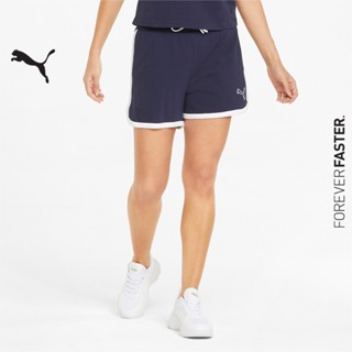 PUMA BASICS - กางเกงขาสั้นผู้หญิง Off Court สีฟ้า - APP - 67163706
