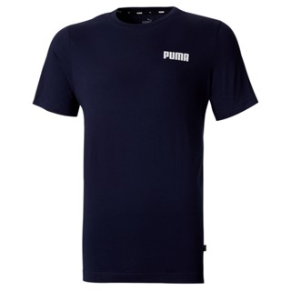 PUMA BASICS - เสื้อยืดคอกลมผู้ชาย Essentials Small Logo Tee สีแดง - APP - 84722505