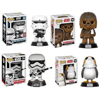 ❧№Funko pop Star Wars Star Wars Stormtrooper White Soldier Chewbacca Porg Bird รูปรุ่น