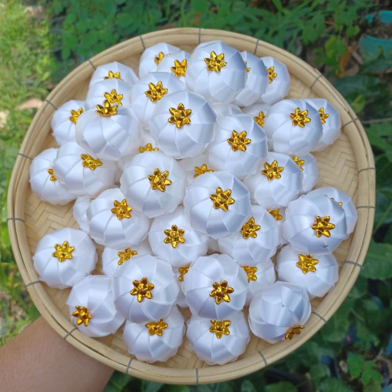 เหรียญโปรยทานลูกจันทร์สีขาว50ลูก_งานตัวเปล่า_พร้อมส่ง