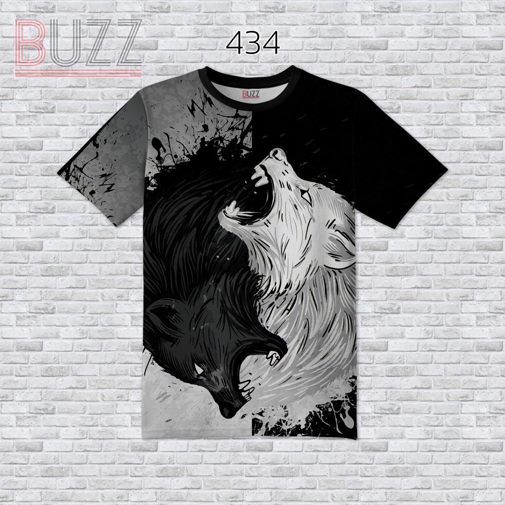 [S-4XL] เสื้อยืดพิมพ์ลาย หน้า-หลัง แนว Street สุดเทห์ BUZZ-434