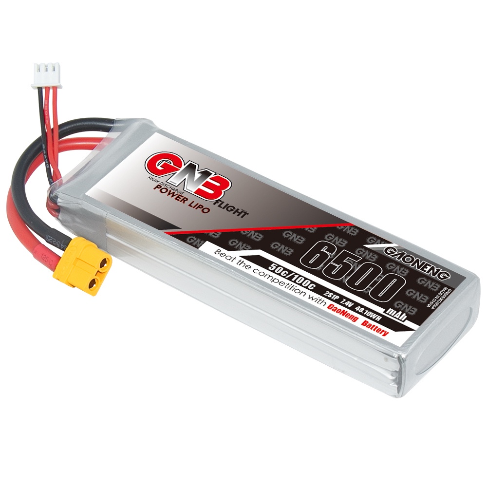 ★GNB GAONENG 2S 6500mah 7.4V 50C 100C XT60 RC LiPo Battery Soft Pack Drone Car Boat Truck