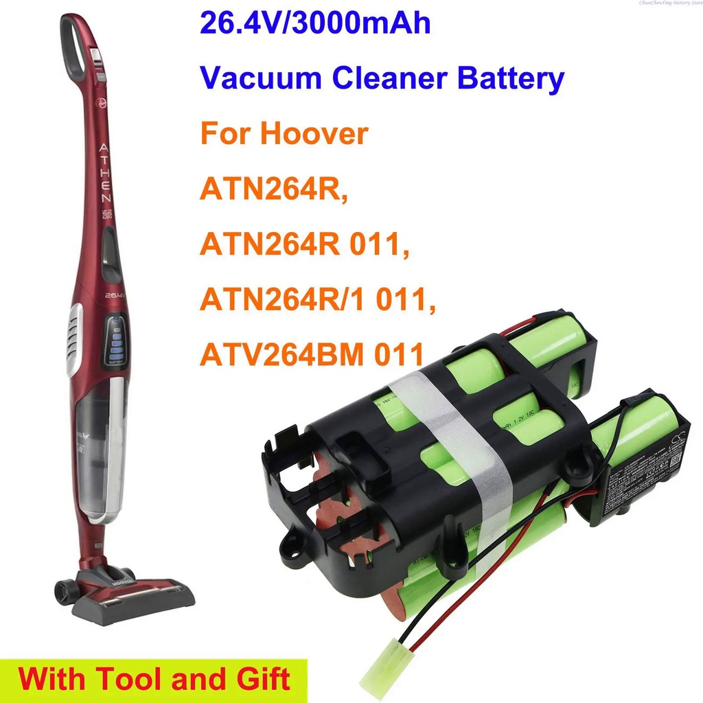 N2RM OrangeYu 3000mAh Vacuum Cleaner Battery for Hoover ATN264R,ATN264R011,ATN264R1011,ATV264BM 011,