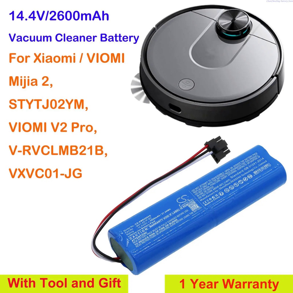 X2CP OrangeYu 2600mAh Vacuum Cleaner Battery MH1-4S1P-SC for Xiaomi/VIOMI Mijia 2, STYTJ02YM, VIOMI 
