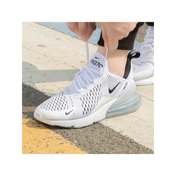 ☼♞♚Nike/Nike รองเท้าผู้ชาย AIR MAX 270 Air Cushion CUSHIONING ตาข่าย Breathable กีฬารองเท้าผู้หญิงรองเท้าวิ่ง AH8050