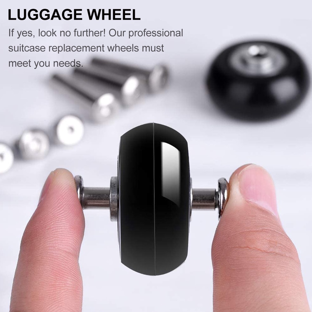 13L Wheels Replacement Luggage Suitcase Wheel Repair Rubber Mute Parts Resistant Wearkit 50Mmcart Inline Chair Big r5E