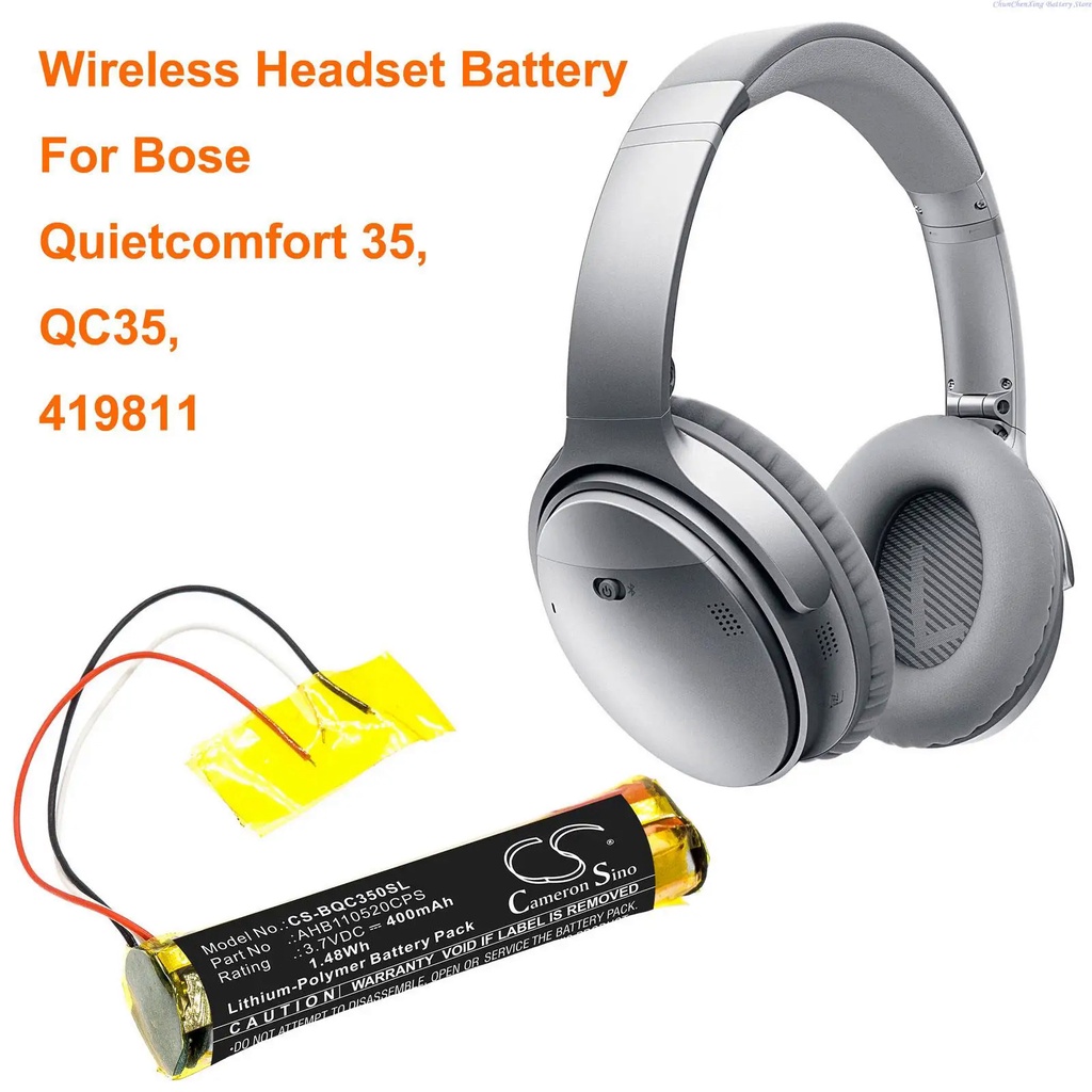 R4YY 400mAh Wireless Headset Battery AHB110520CPS for Bose 419811, QC35, Quietcomfort 35