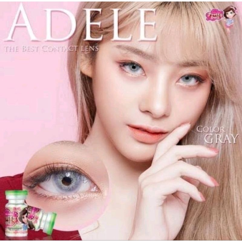 คอนแทคเลนส์ สายฝอ.รุ่น Mini Adele สีเทา/ตาล/เขียว/ฟ้า/ม่วง gray/Brow/Green/Blue/Violet มีค่าสายตา (0.00)-(-6.00)