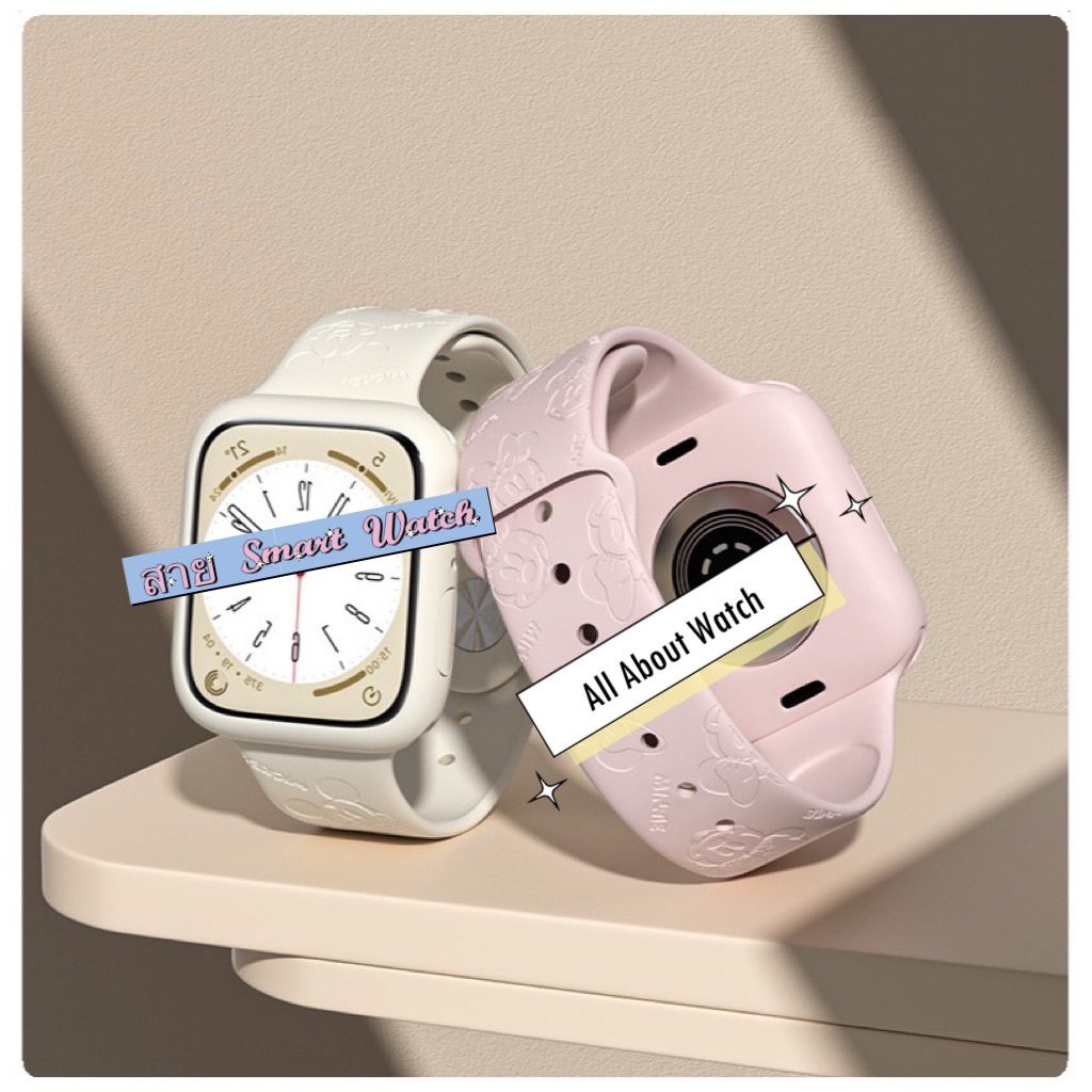 พร้อมส่ง สายนาฬิกา ปั้มลายการ์ตูน ใช้ได้กับ Smart Watch 8 7 6 5 4 3 2 1 Se Ultra รุ่น Ultra 8 Pro X10Promax Watch8Ultra