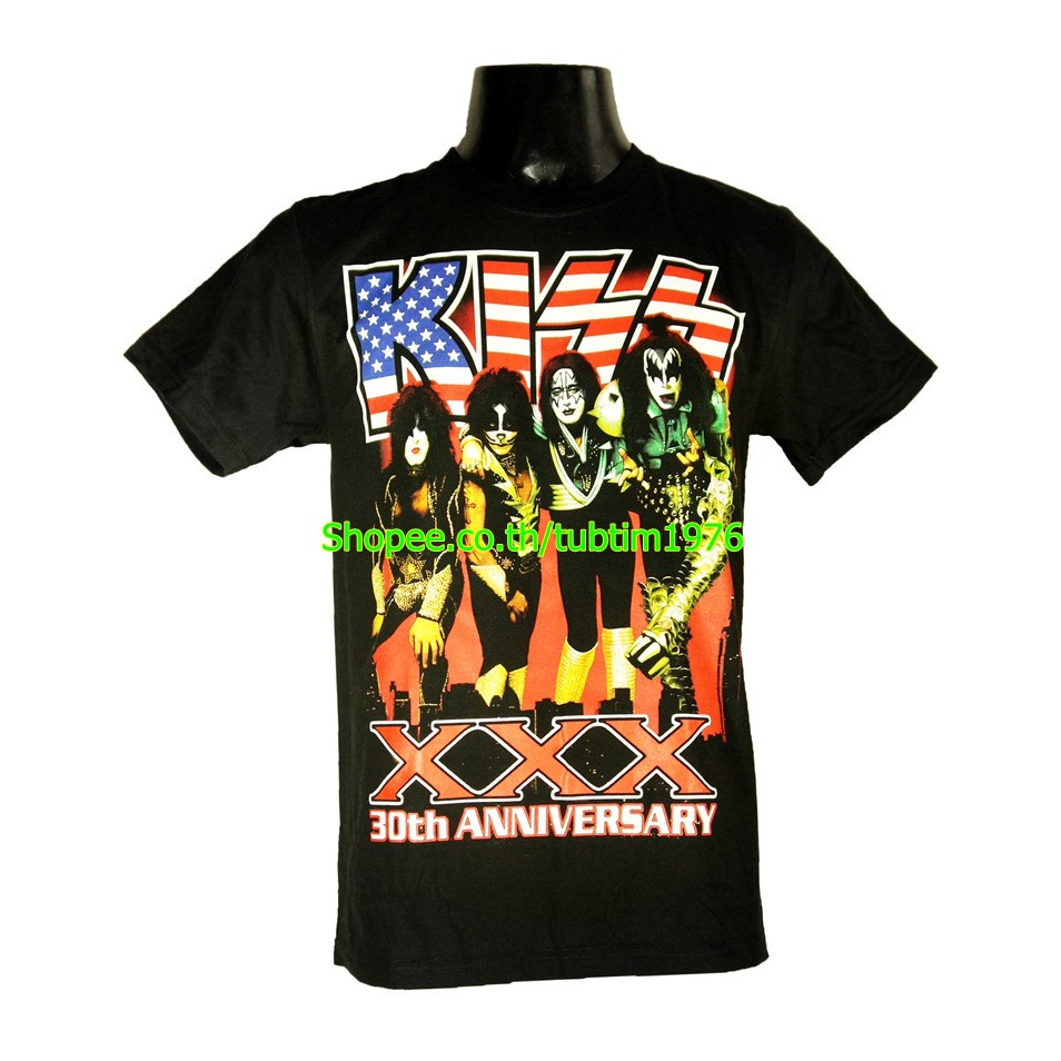 เสื้อวง Kiss วงดนตรีต่างประเทศ วินเทจ คิส  KIS617