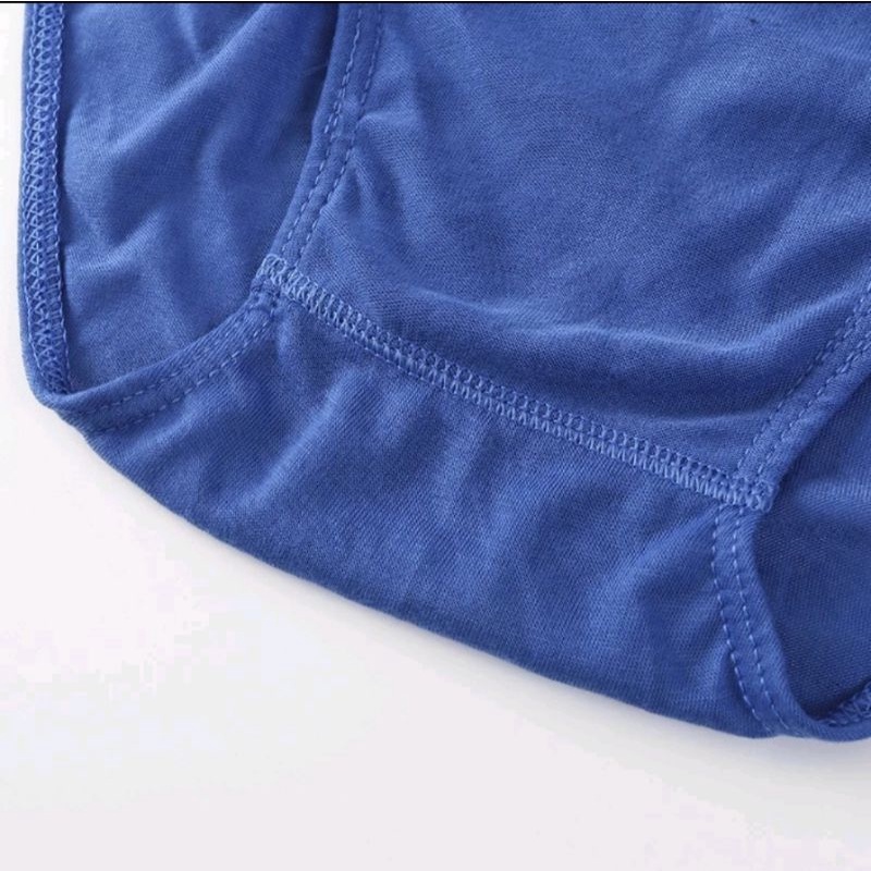 (ผู้ใหญ่) กางเกงในผู้ชาย สีพื้น ขาเว้า โชว์ขอบ ใส่สบาย 10 ตัว คละสี