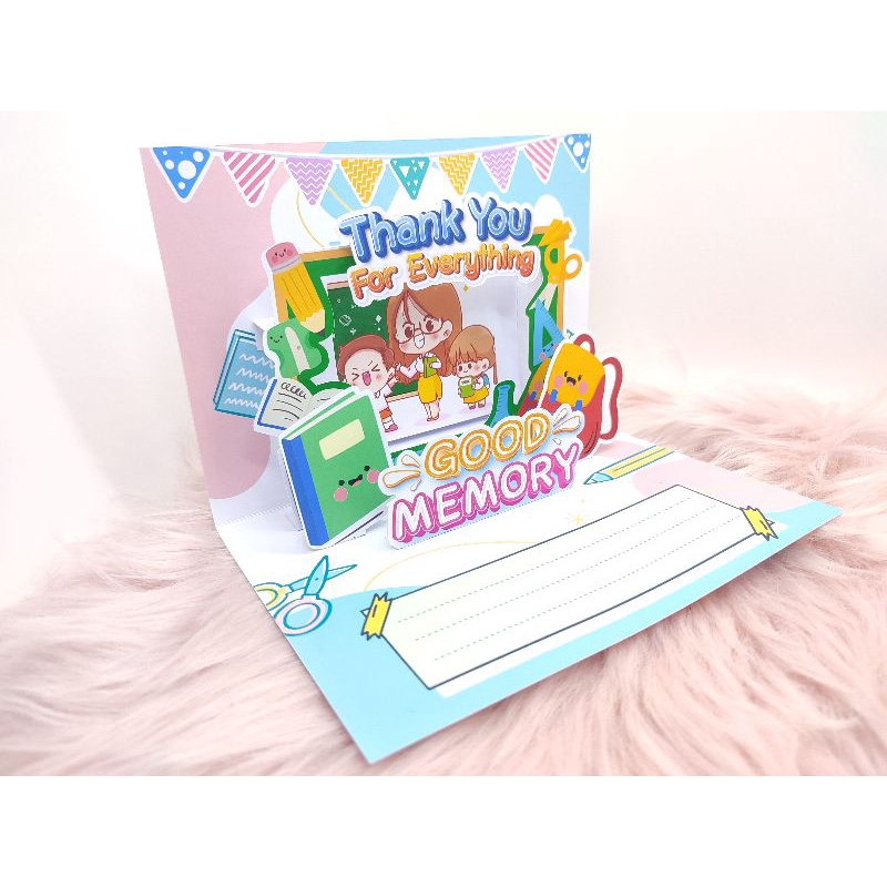 การ์ดป๊อปอัพ🌟 T003 ขอบคุณ คุณครู ปัจฉิม ใส่รูปได้ งานได้ส่งไว🌟 - รูปที่ 5