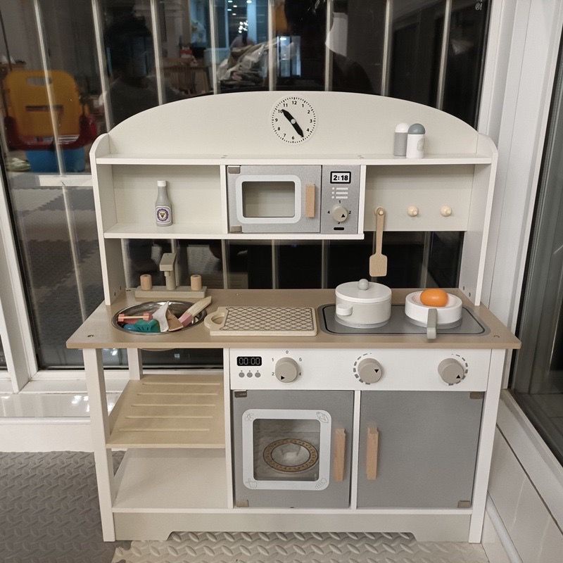 ครัวไม้เด็ก ครัวไม้ ครัวของเล่น มี2ขนาดให้เลือก พร้อมส่ง💥 - รูปที่ 5