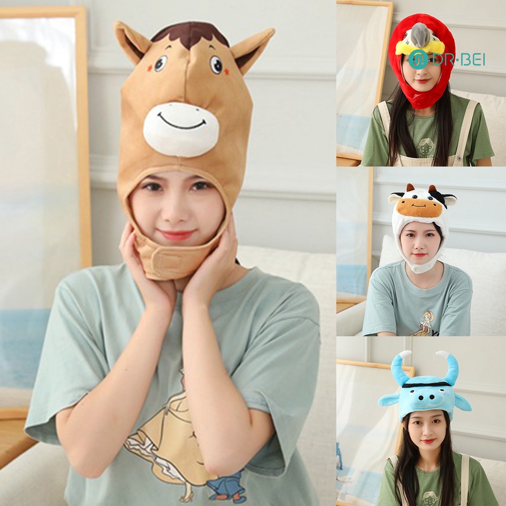 Dr BEI หมวกตุ๊กตานุ่ม รูปการ์ตูนผึ้งน่ารัก สําหรับนกแก้ว วัว ม้า