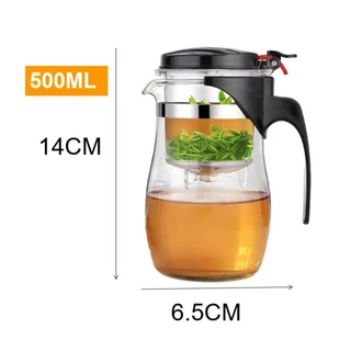 กาชงชาแบบกด มี ที่กรอง 500 มล. วัสดุแก้วา เกรดอาหาร MoMo Bakery