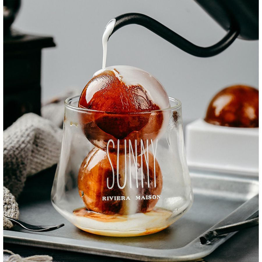 CoupleCoffee แม่พิมพ์น้ำแข็ง ก้อนกลม ที่ทำน้ำแข็ง ขนาดใหญ่ 6 ก้อน(5 ซม.)