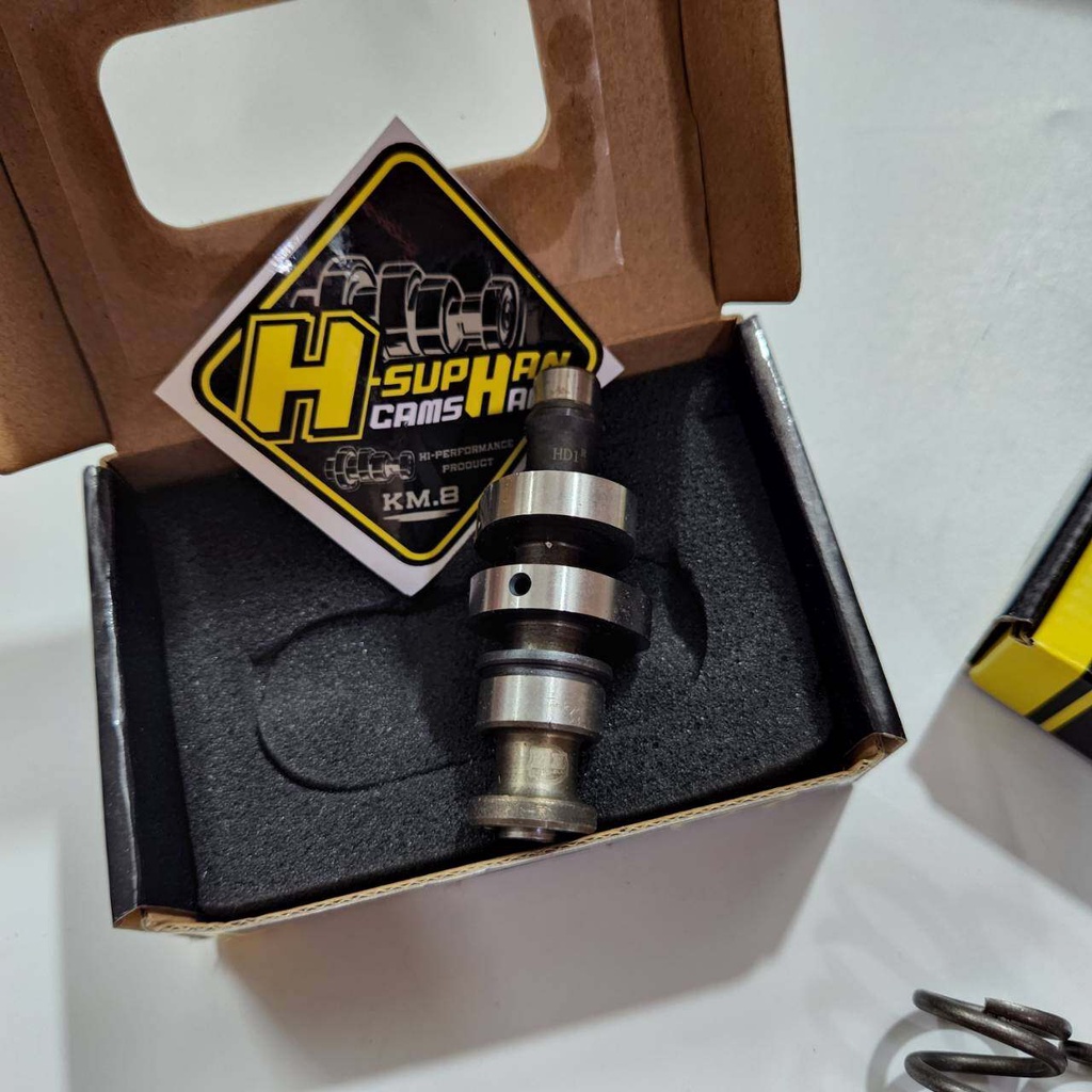 แคม เฮงสุพรรณ + สปริงวาล์วตัวใหญ่ แต่ง เฮงสุพรรณ WAVE125ปลาวาฬ 2012-2022 LED + สปริงตัวเล็ก ZERN 2ตั