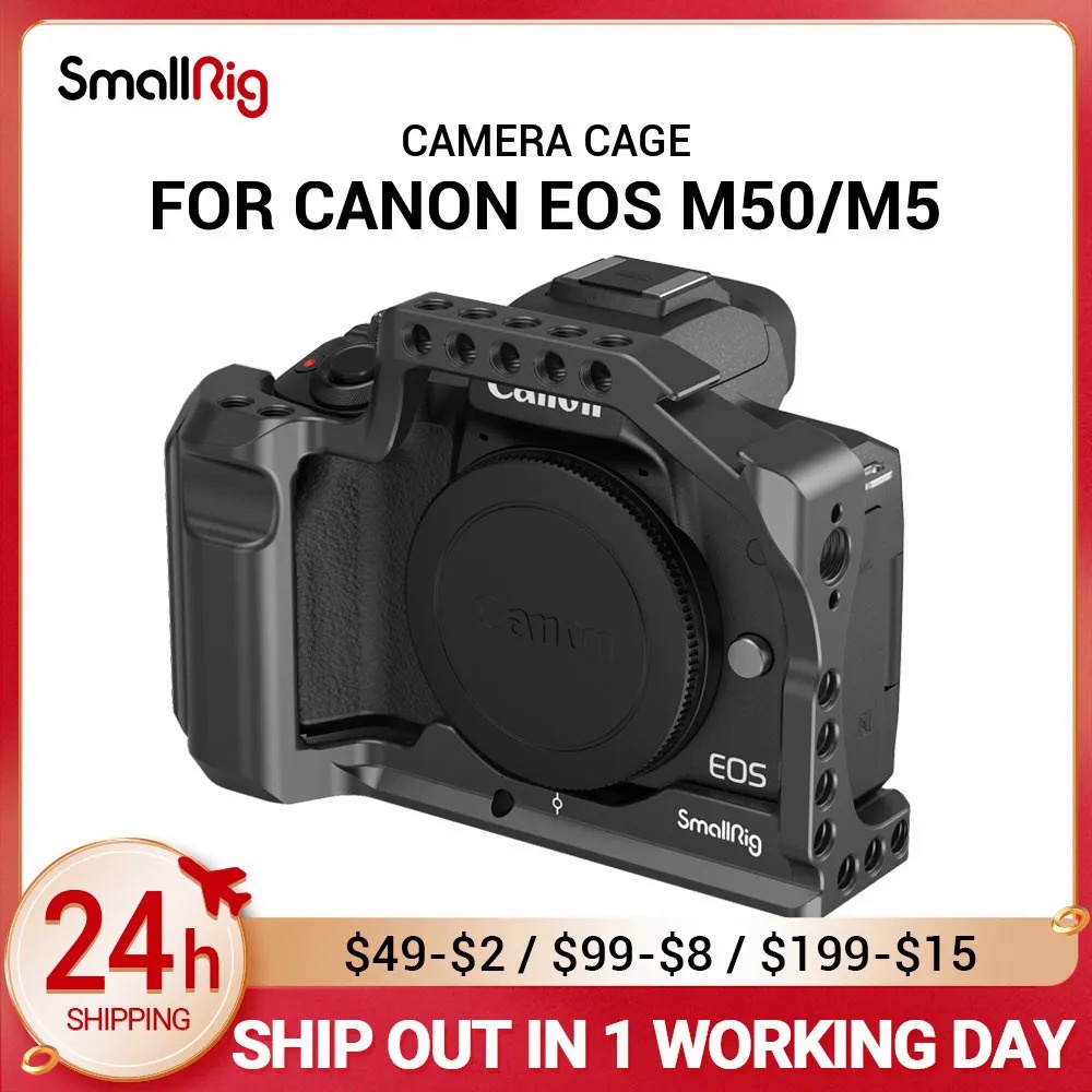 SmallRig M50สำหรับ Canon EOS M50/สำหรับ M5 Canon สำหรับ Vlog พร้อม Nato Rail Mount Cold Shoe Mount สำหรับ2168C การบันทึก