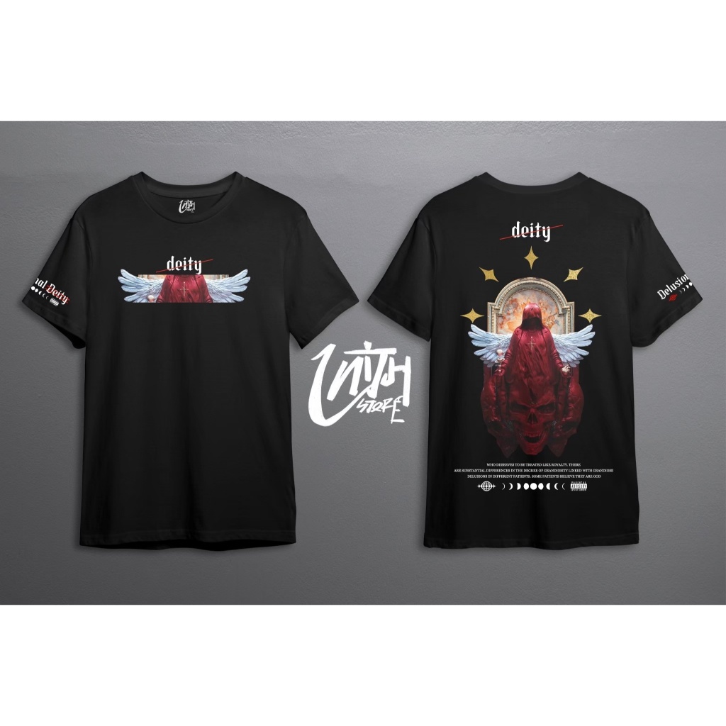 (พร้อมส่ง)เสื้อยืด OVERSIZE ลาย Deity - COTTON NO.20 [UNITH STORE] U50